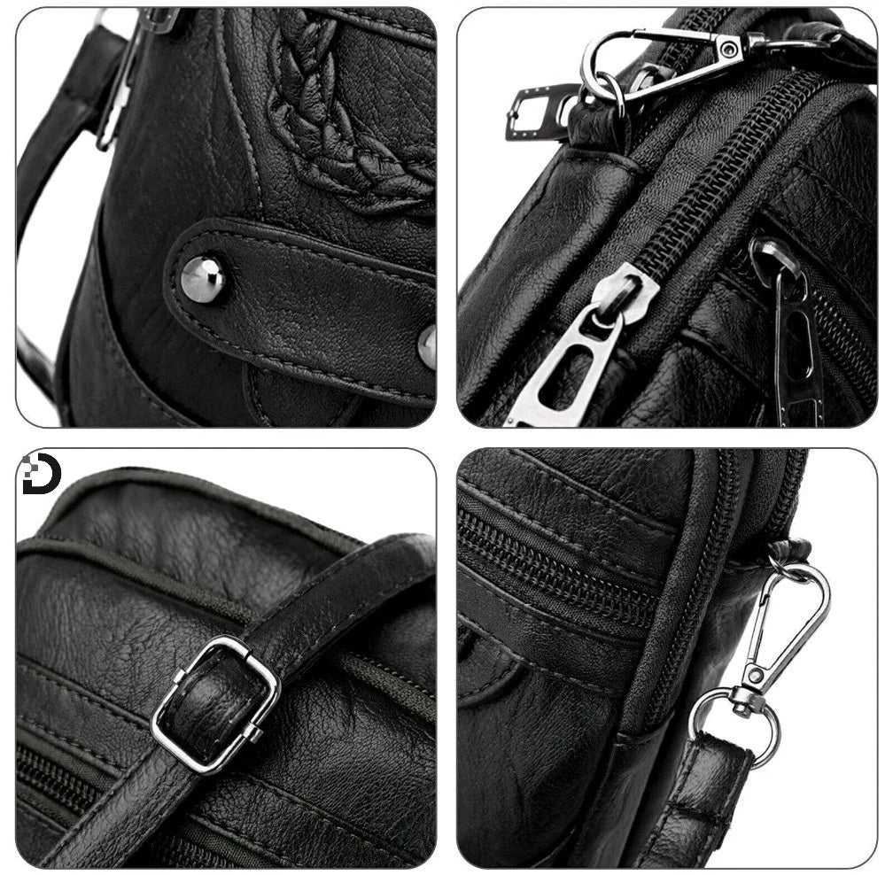 Dam Mobilväska – Crossbody Plånbok (Svart)