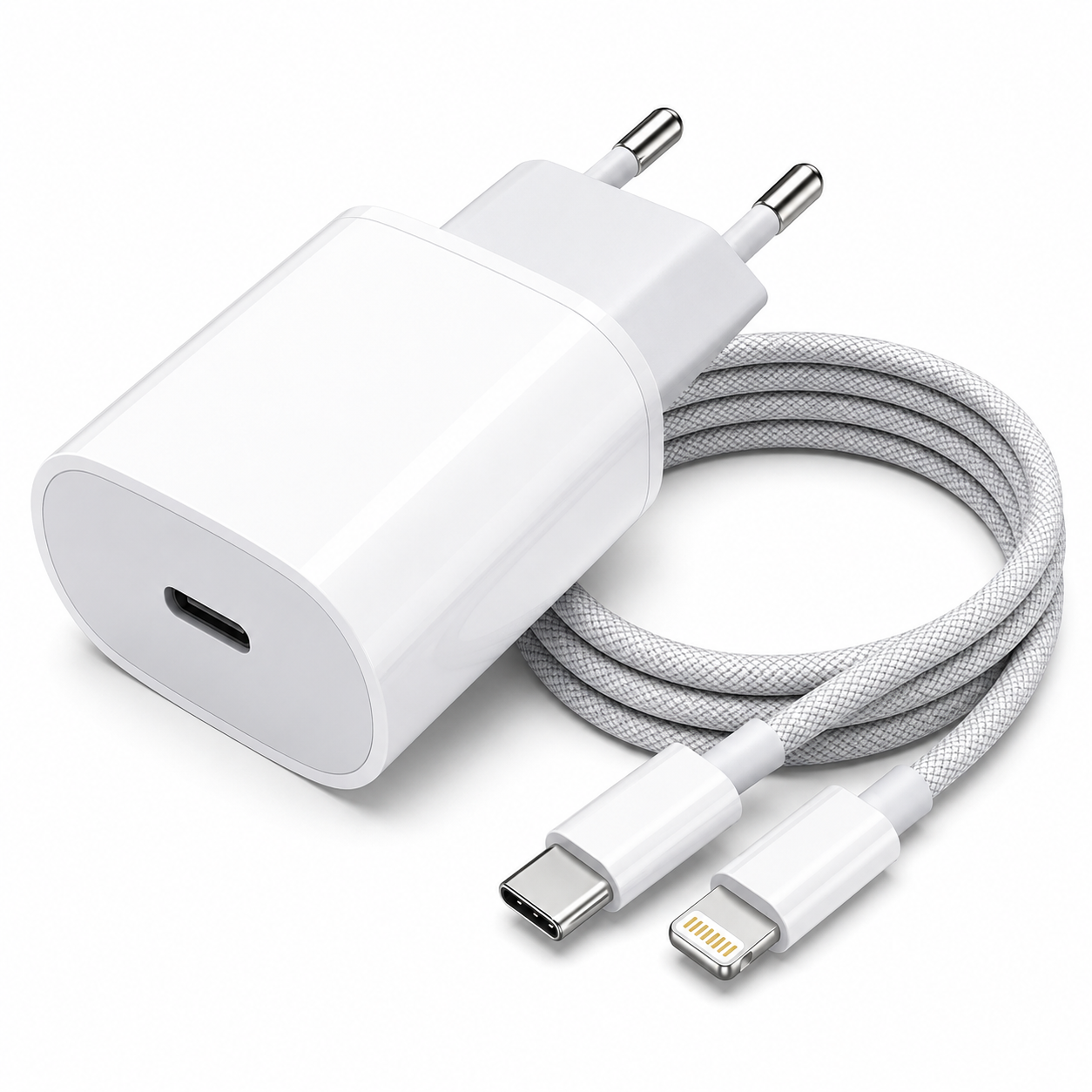 iPhone Laddare 35W Snabbladdare med Flätad Lightning-kabel