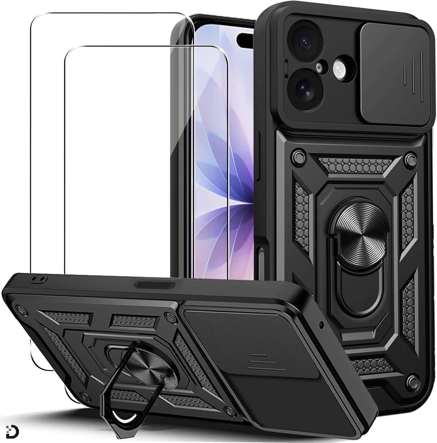 iPhone 16, 17 Skyddskit – TPU Skal & Härdat Glas