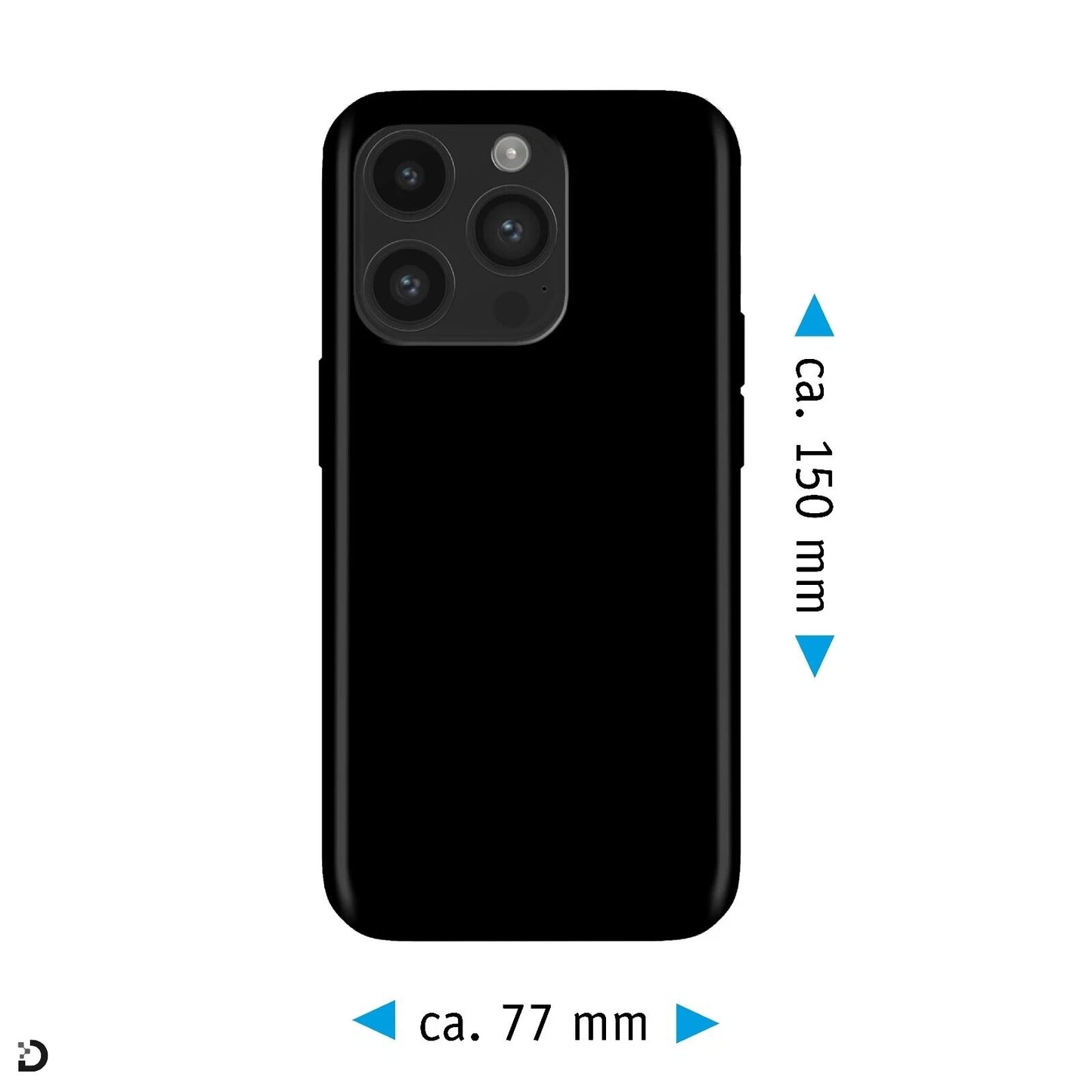 iPhone 15, 16 Silikonskal – Svart Stöttåligt Mobilskal