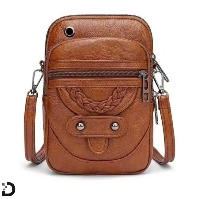 Dam Mobilväska – Crossbody Plånbok (Brun)