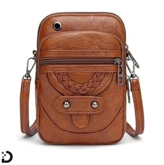 Dam Mobilväska – Crossbody Plånbok (Brun)