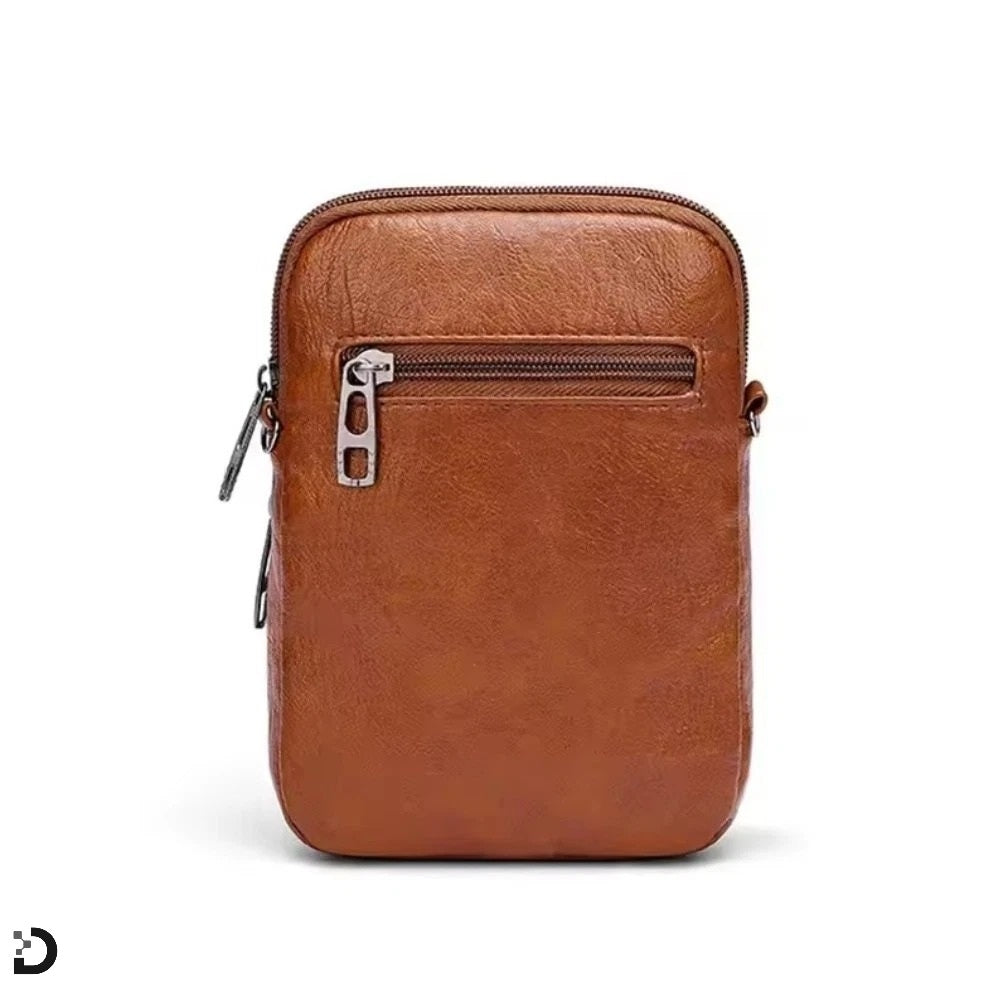 Dam Mobilväska – Crossbody Plånbok (Brun)