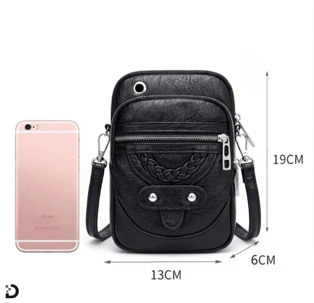 Dam Mobilväska – Crossbody Plånbok (Svart)