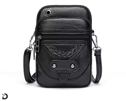Dam Mobilväska – Crossbody Plånbok (Svart)