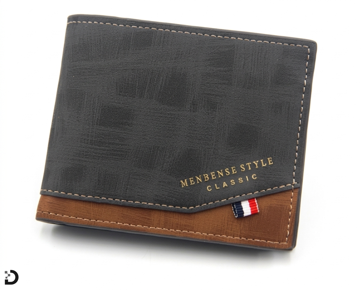 Herrplånbok – Business Slim Wallet (Svart PU)