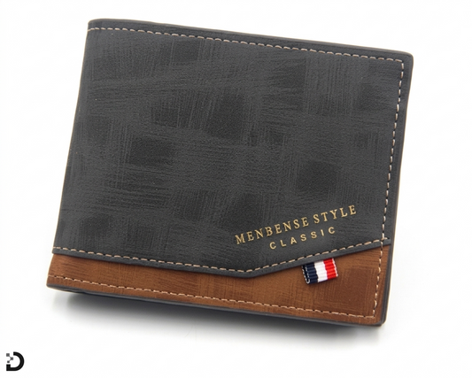 Herrplånbok – Business Slim Wallet (Svart PU)