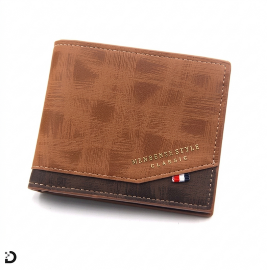 Herrplånbok – Business Slim Wallet (Brun PU)