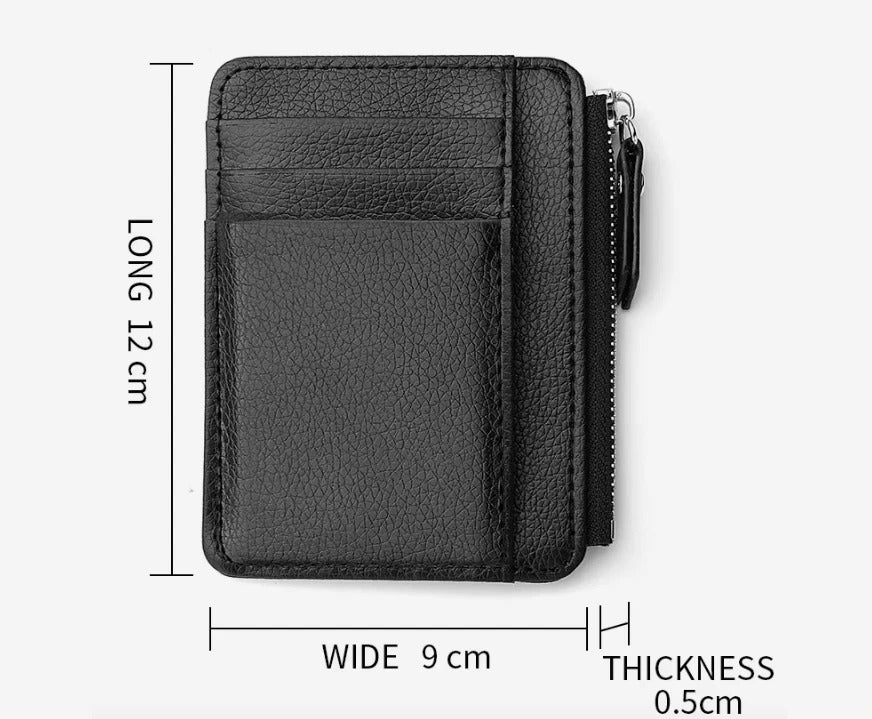 Mini Kortplånbok – Slim Card Holder med Dragkedja